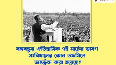 নিয়োগ পরীক্ষার জন্য - প্রশ্নমালায় বঙ্গবন্ধু শেখ মুজিবুর রহমান